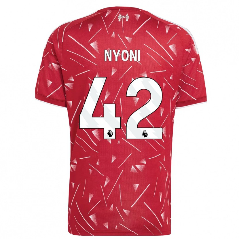 Danxen Heren Trey Nyoni #42 Wit Rood Thuisshirt Thuistenue 2026/27 T-Shirt België