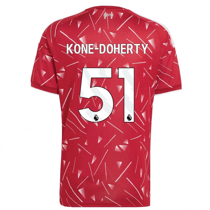 Danxen Heren Trent Kone-Doherty #51 Wit Rood Thuisshirt Thuistenue 2026/27 T-Shirt België