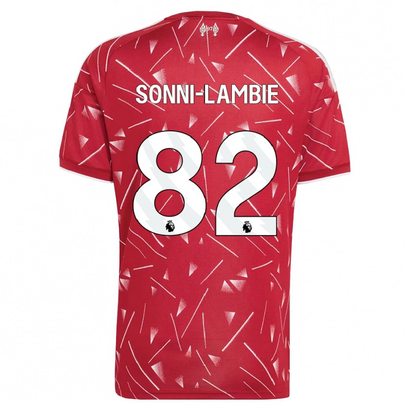 Danxen Heren Joshua Sonni-Lambie #82 Wit Rood Thuisshirt Thuistenue 2026/27 T-Shirt België