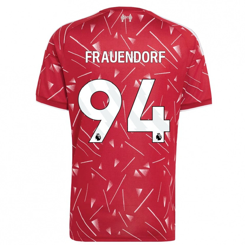 Danxen Heren Melkamu Frauendorf #94 Wit Rood Thuisshirt Thuistenue 2026/27 T-Shirt België