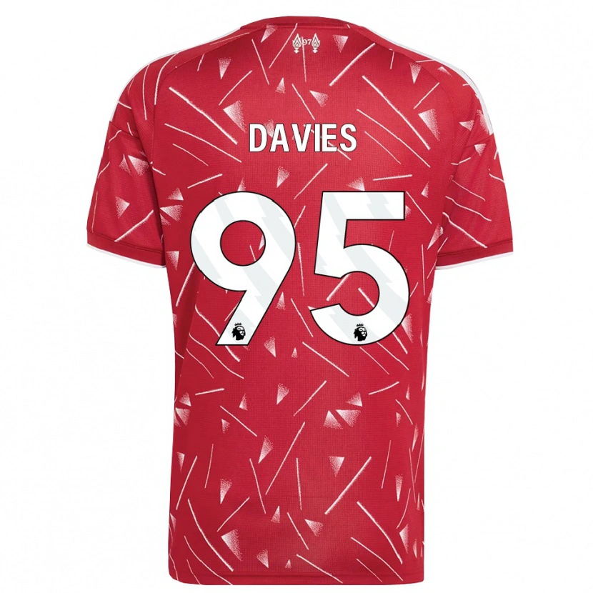 Danxen Heren Harvey Davies #95 Wit Rood Thuisshirt Thuistenue 2026/27 T-Shirt België
