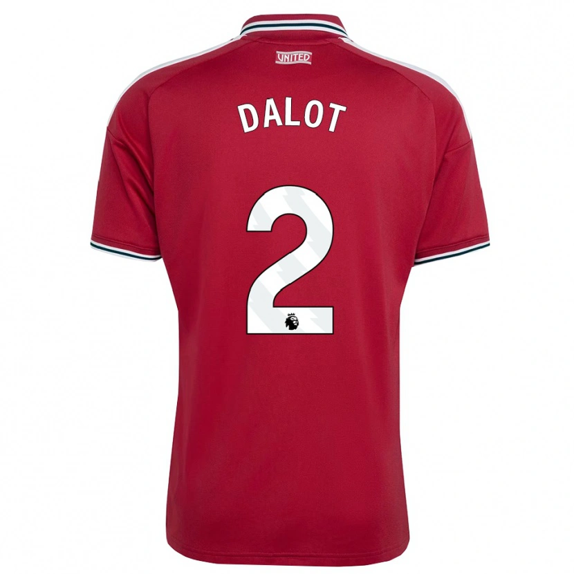 Danxen Heren Diogo Dalot #2 Rood Geel Wit Thuisshirt Thuistenue 2026/27 T-Shirt België