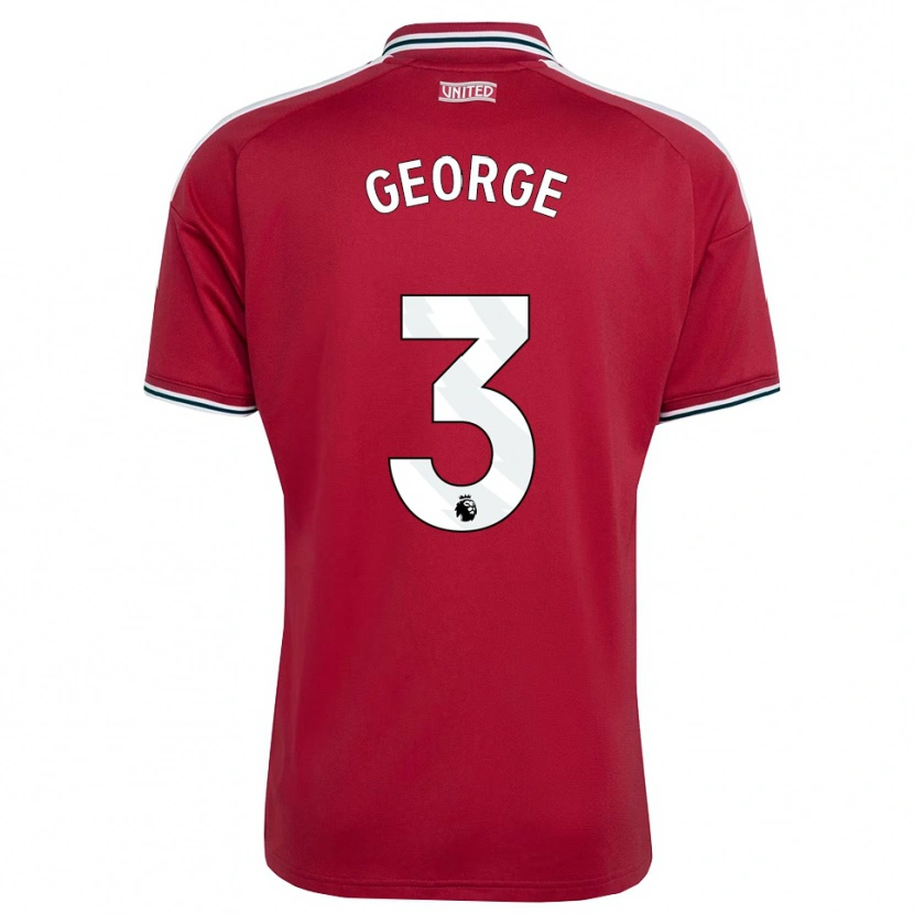 Danxen Heren Gabby George #3 Rood Geel Wit Thuisshirt Thuistenue 2026/27 T-Shirt België