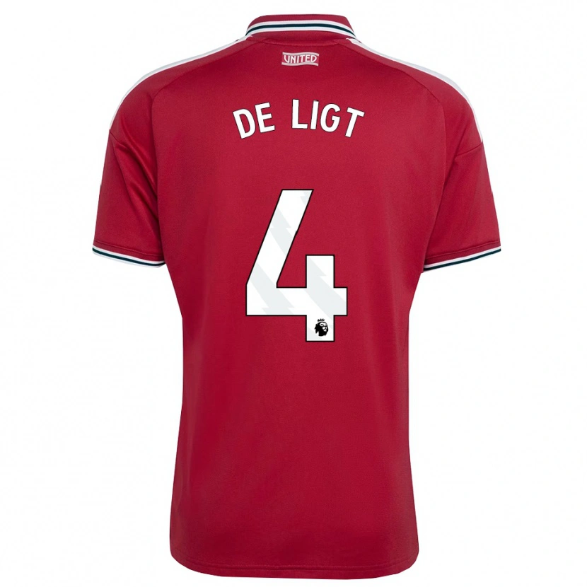 Danxen Heren Matthijs De Ligt #4 Rood Geel Wit Thuisshirt Thuistenue 2026/27 T-Shirt België