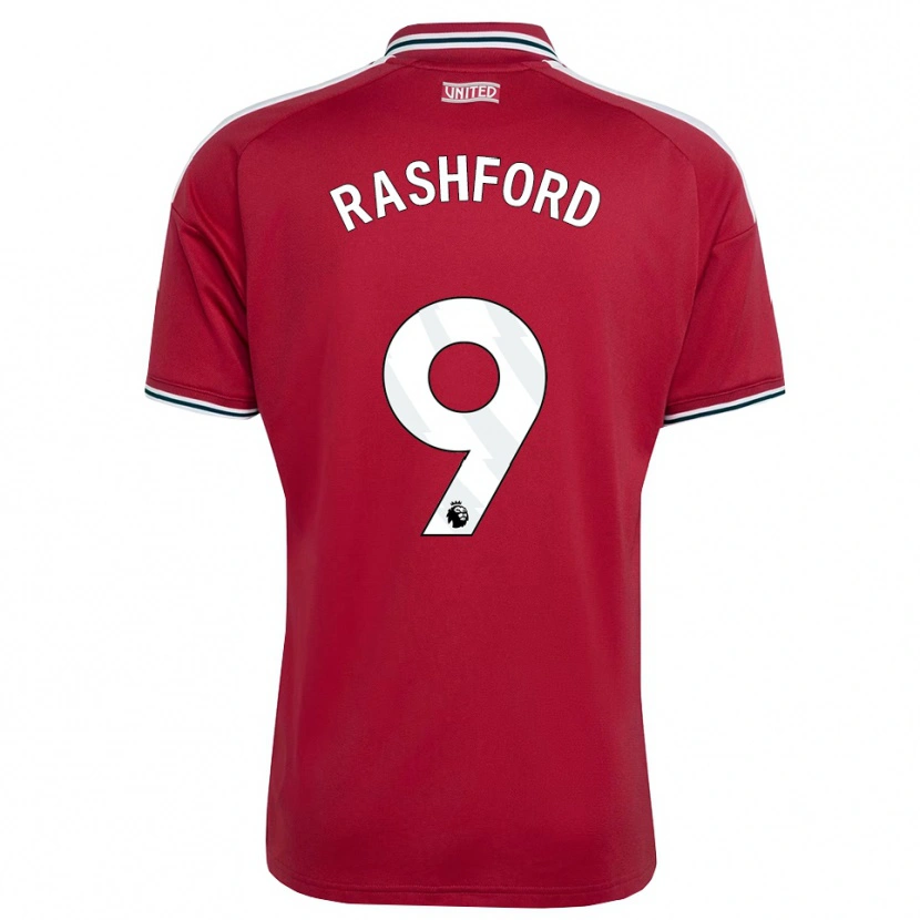 Danxen Heren Marcus Rashford #9 Rood Geel Wit Thuisshirt Thuistenue 2026/27 T-Shirt België