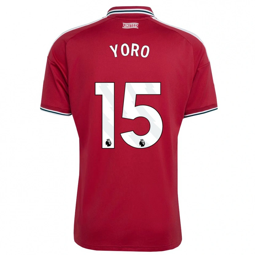 Danxen Heren Leny Yoro #15 Rood Geel Wit Thuisshirt Thuistenue 2026/27 T-Shirt België