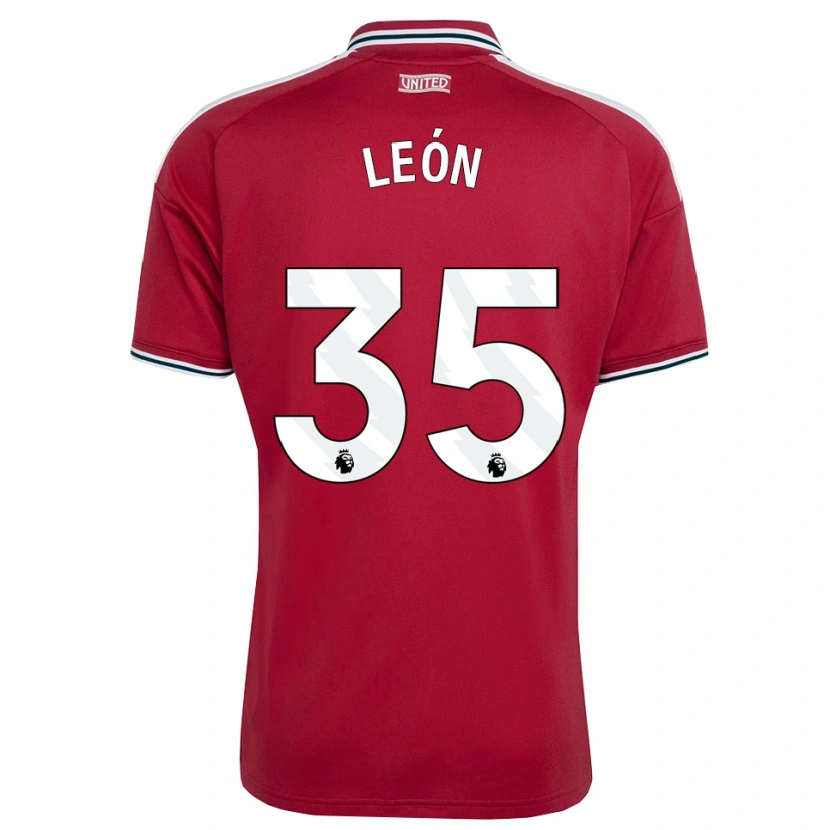 Danxen Heren Diego León #35 Rood Geel Wit Thuisshirt Thuistenue 2026/27 T-Shirt België