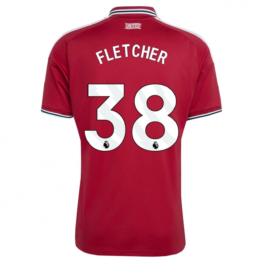 Danxen Heren Jack Fletcher #38 Rood Geel Wit Thuisshirt Thuistenue 2026/27 T-Shirt België