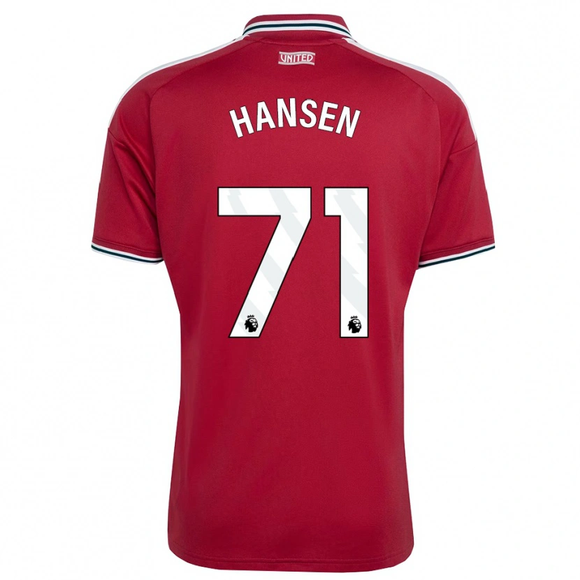 Danxen Heren Isak Hansen-Aaroen #71 Rood Geel Wit Thuisshirt Thuistenue 2026/27 T-Shirt België