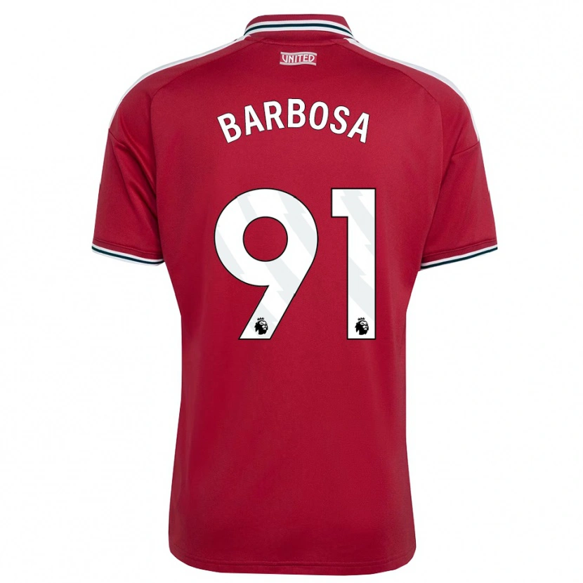 Danxen Heren Neithan Barbosa #91 Rood Geel Wit Thuisshirt Thuistenue 2026/27 T-Shirt België