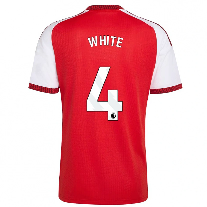Danxen Heren Ben White #4 Rood Wit Zwart Thuisshirt Thuistenue 2026/27 T-Shirt België
