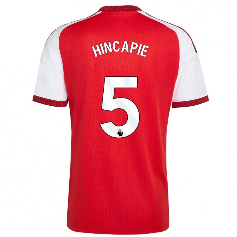 Danxen Heren Piero Hincapié #5 Rood Wit Zwart Thuisshirt Thuistenue 2026/27 T-Shirt België