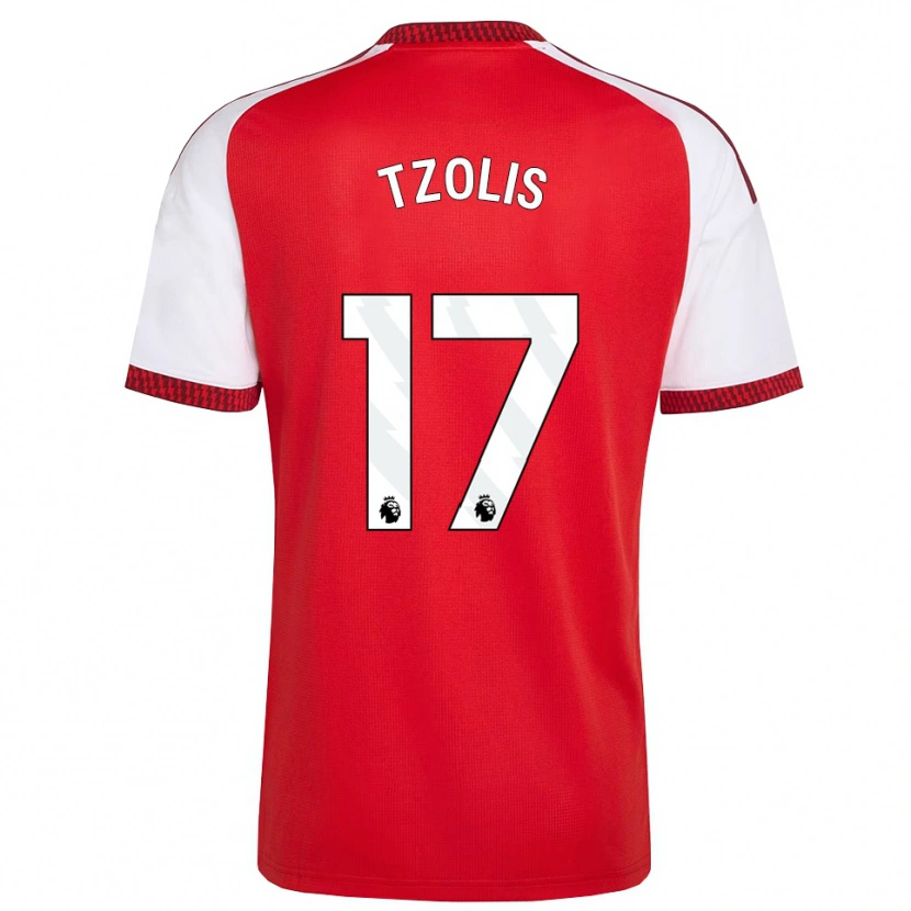 Danxen Heren Christos Tzolis #17 Rood Wit Zwart Thuisshirt Thuistenue 2026/27 T-Shirt België