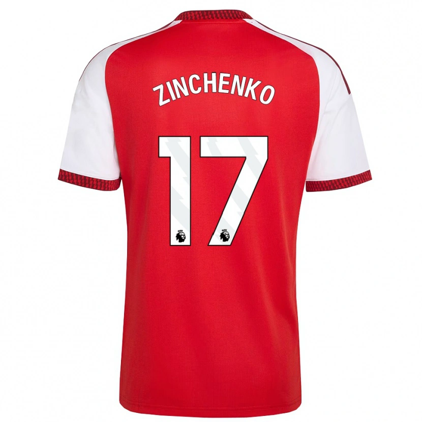 Danxen Heren Oleksandr Zinchenko #17 Rood Wit Zwart Thuisshirt Thuistenue 2026/27 T-Shirt België