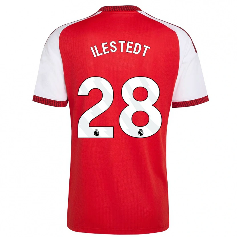 Danxen Heren Amanda Ilestedt #28 Rood Wit Zwart Thuisshirt Thuistenue 2026/27 T-Shirt België