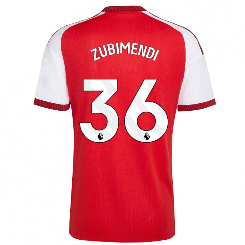Danxen Heren Martín Zubimendi #36 Rood Wit Zwart Thuisshirt Thuistenue 2026/27 T-Shirt België