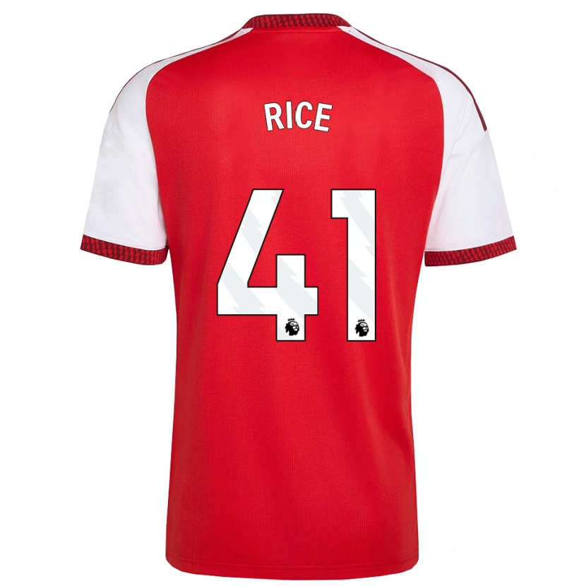 Danxen Heren Declan Rice #41 Rood Wit Zwart Thuisshirt Thuistenue 2026/27 T-Shirt België