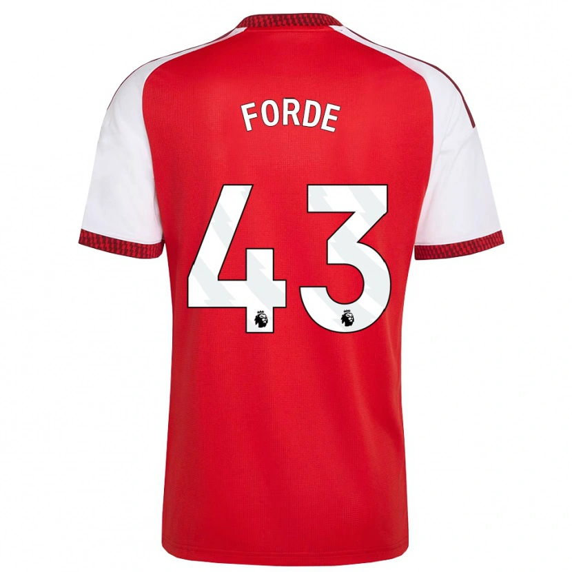 Danxen Heren Romari Forde #43 Rood Wit Zwart Thuisshirt Thuistenue 2026/27 T-Shirt België