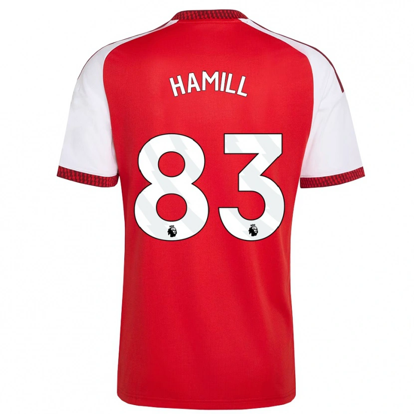 Danxen Heren Callan Hamill #83 Rood Wit Zwart Thuisshirt Thuistenue 2026/27 T-Shirt België