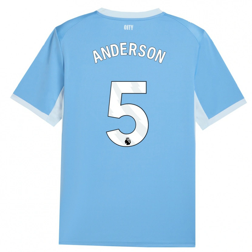 Danxen Heren Elliot Anderson #5 Licht Hemelsblauw Wit Thuisshirt Thuistenue 2026/27 T-Shirt België