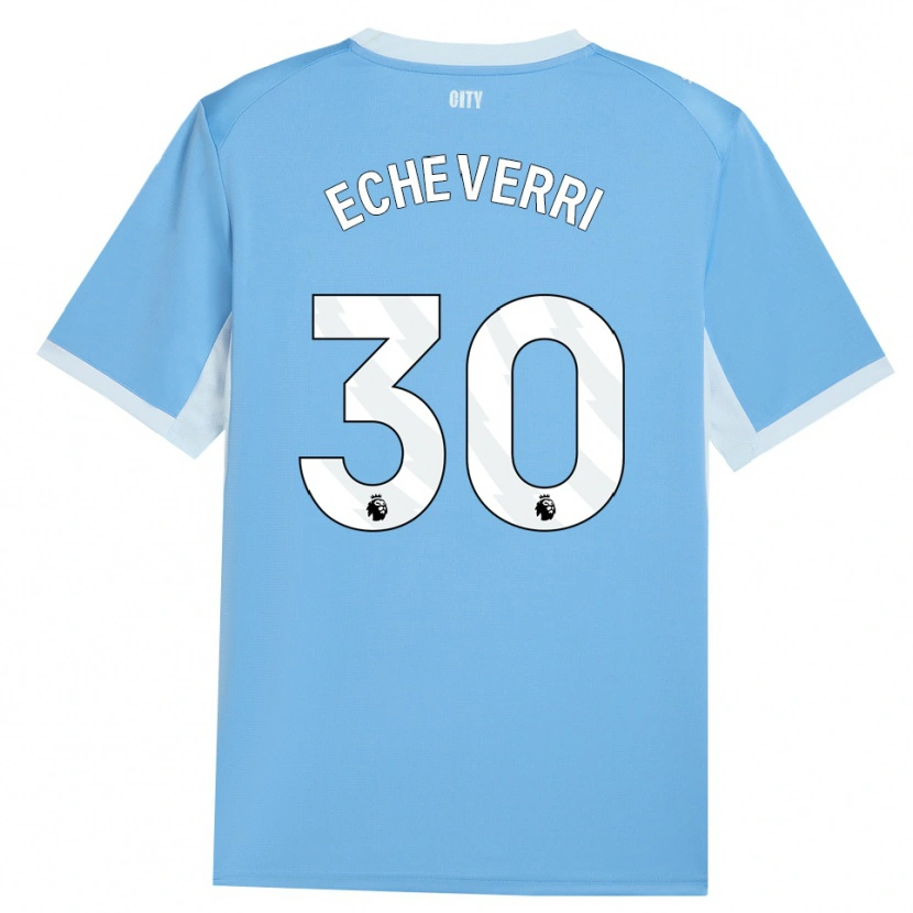 Danxen Heren Claudio Echeverri #30 Licht Hemelsblauw Wit Thuisshirt Thuistenue 2026/27 T-Shirt België