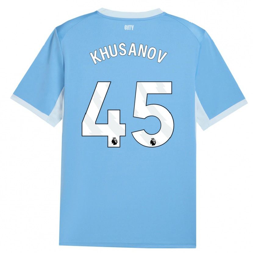 Danxen Heren Abdukodir Khusanov #45 Licht Hemelsblauw Wit Thuisshirt Thuistenue 2026/27 T-Shirt België