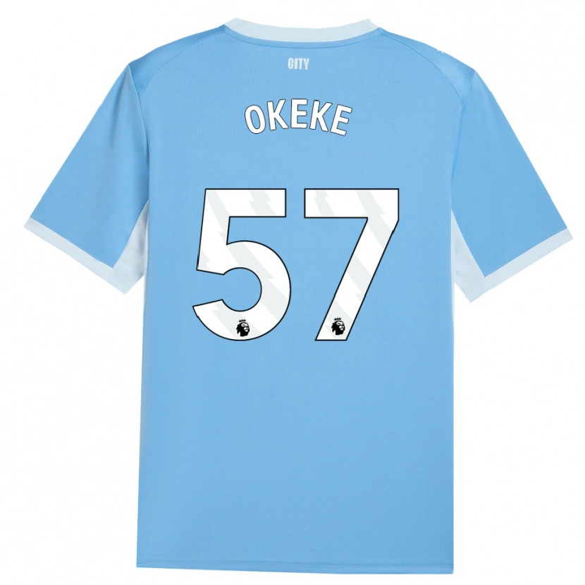 Danxen Heren Michael Okeke #57 Licht Hemelsblauw Wit Thuisshirt Thuistenue 2026/27 T-Shirt België