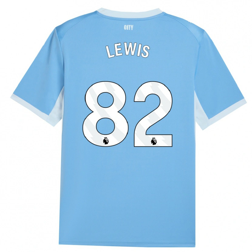 Danxen Heren Rico Lewis #82 Licht Hemelsblauw Wit Thuisshirt Thuistenue 2026/27 T-Shirt België