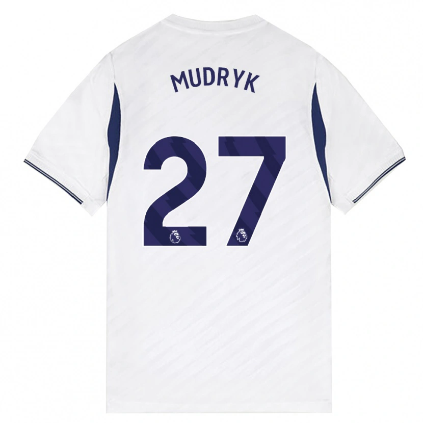 Danxen Heren Mykhaylo Mudryk #27 Wit Rood Paars Thuisshirt Thuistenue 2026/27 T-Shirt België
