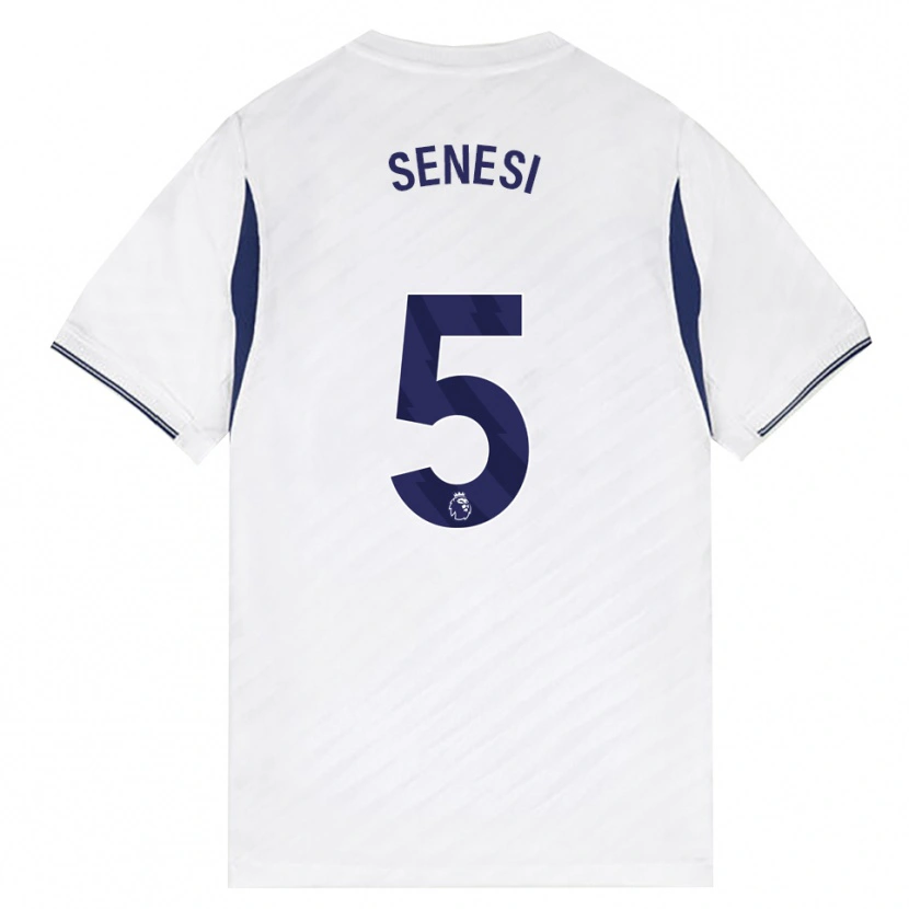 Danxen Heren Marcos Senesi #5 Wit Rood Paars Thuisshirt Thuistenue 2026/27 T-Shirt België