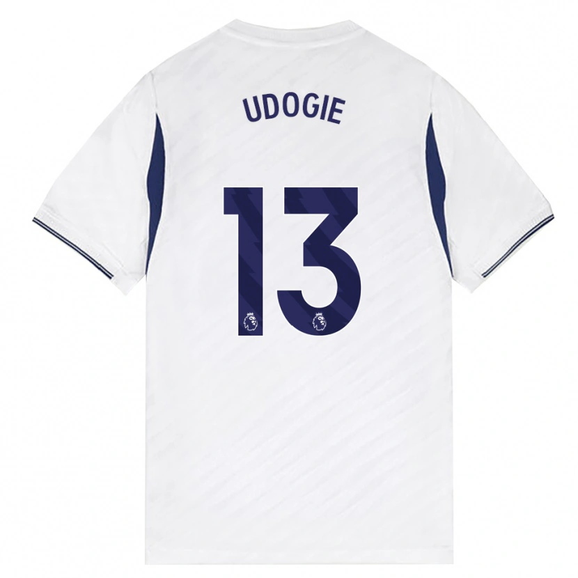Danxen Heren Destiny Udogie #13 Wit Rood Paars Thuisshirt Thuistenue 2026/27 T-Shirt België