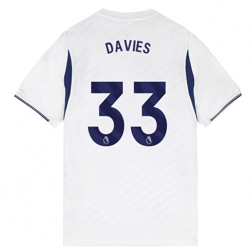 Danxen Heren Ben Davies #33 Wit Rood Paars Thuisshirt Thuistenue 2026/27 T-Shirt België