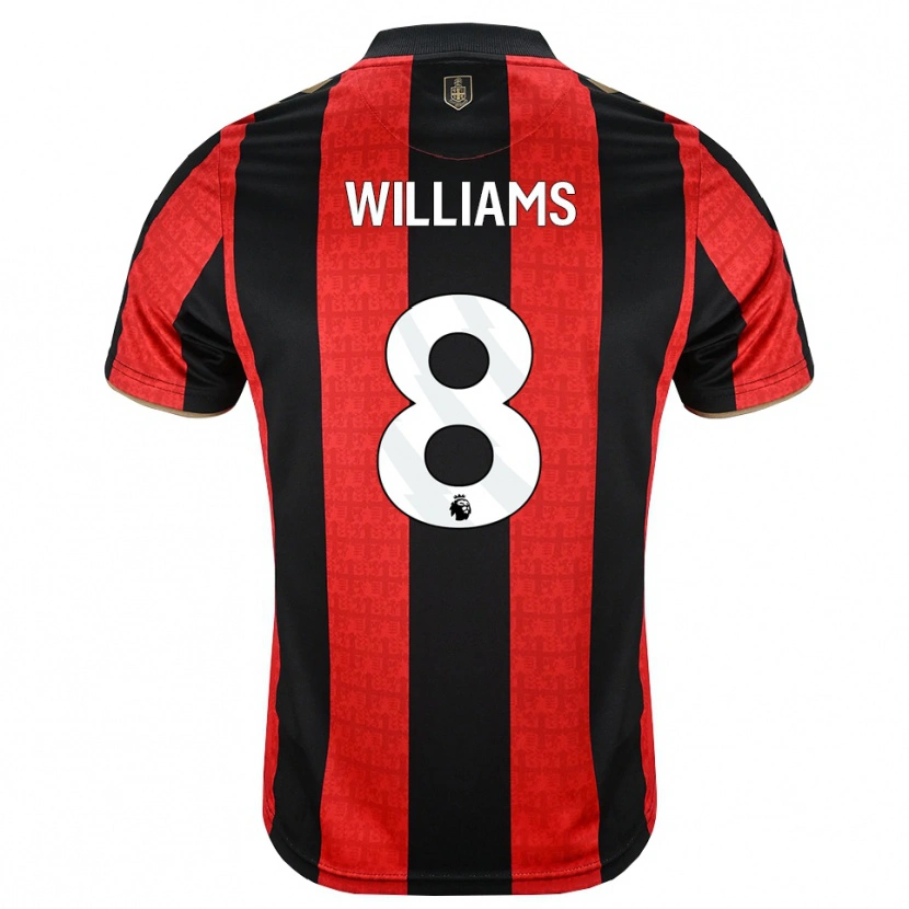 Danxen Heren Phoebe Williams #8 Goudgeel Rood Zwart Thuisshirt Thuistenue 2026/27 T-Shirt België