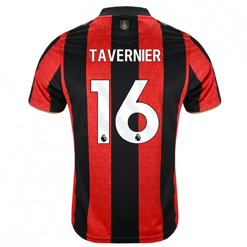 Danxen Heren Marcus Tavernier #16 Goudgeel Rood Zwart Thuisshirt Thuistenue 2026/27 T-Shirt België