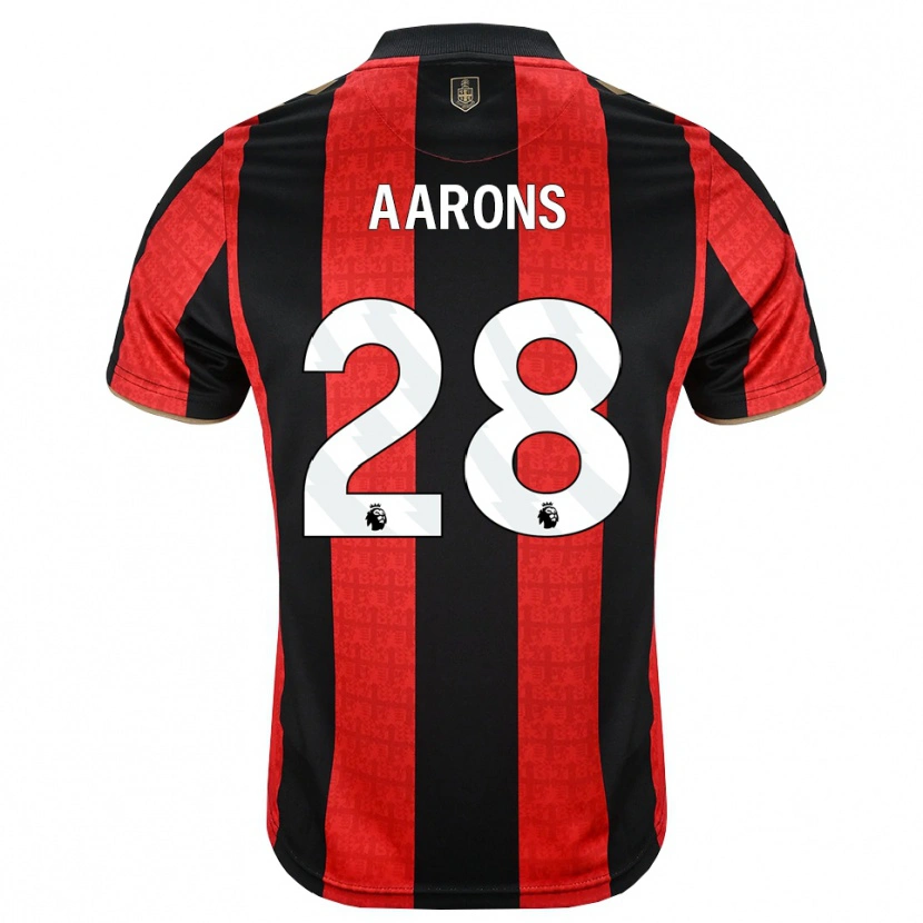 Danxen Heren Max Aarons #28 Goudgeel Rood Zwart Thuisshirt Thuistenue 2026/27 T-Shirt België