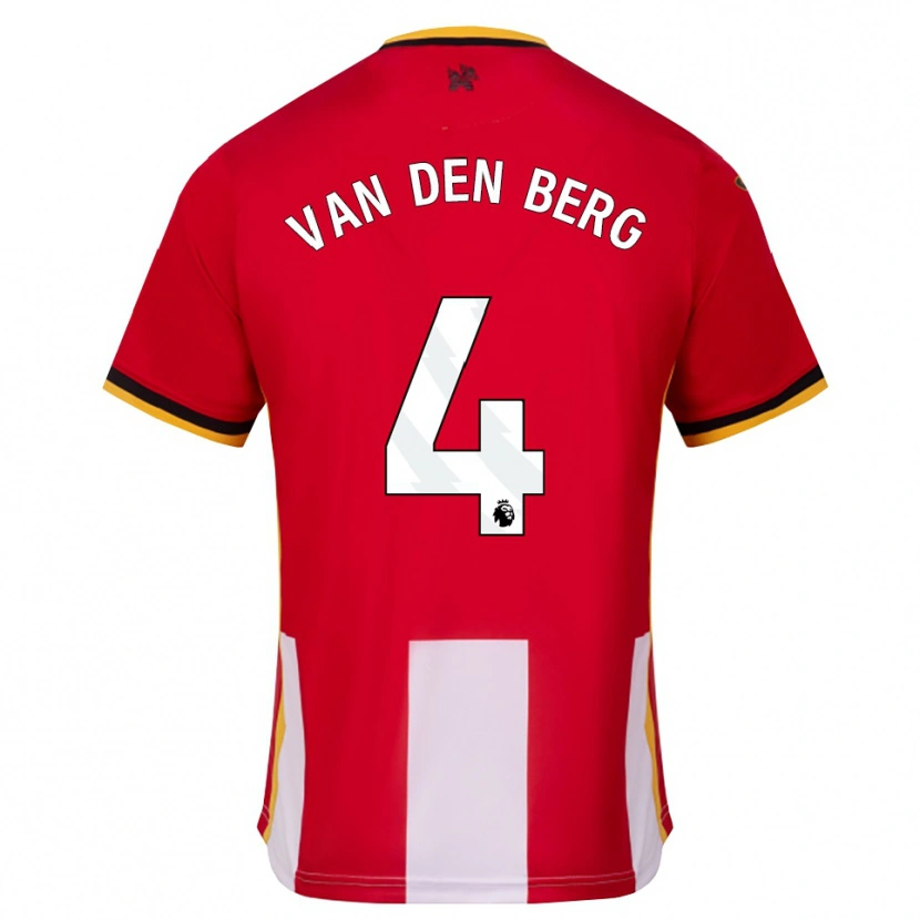 Danxen Heren Sepp Van Den Berg #4 Geel Zwart Rood Thuisshirt Thuistenue 2026/27 T-Shirt België