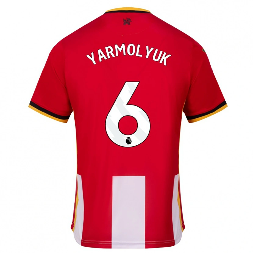 Danxen Heren Yegor Yarmolyuk #6 Geel Zwart Rood Thuisshirt Thuistenue 2026/27 T-Shirt België