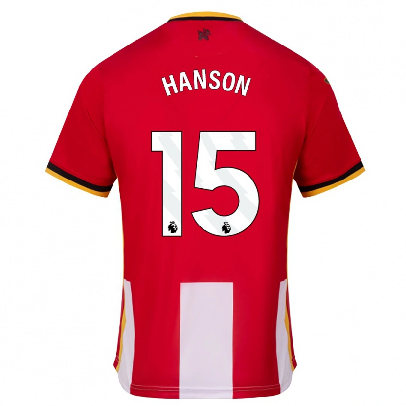 Danxen Heren Jacob Hanson #15 Geel Zwart Rood Thuisshirt Thuistenue 2026/27 T-Shirt België