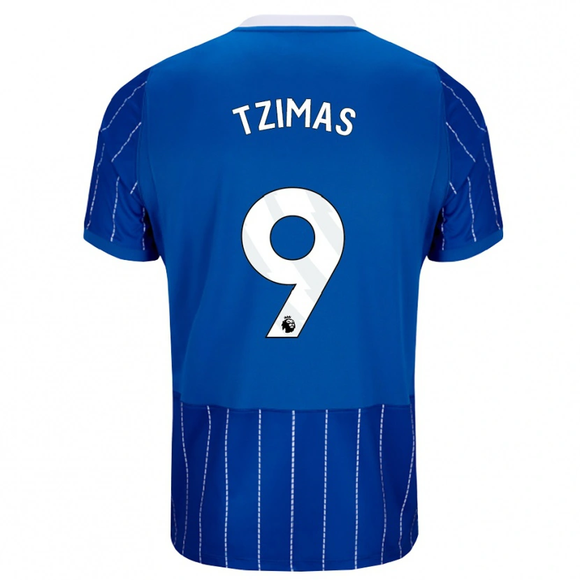 Danxen Heren Stefanos Tzimas #9 Mediumblauw Wit Thuisshirt Thuistenue 2026/27 T-Shirt België