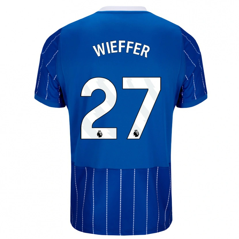 Danxen Heren Mats Wieffer #27 Mediumblauw Wit Thuisshirt Thuistenue 2026/27 T-Shirt België