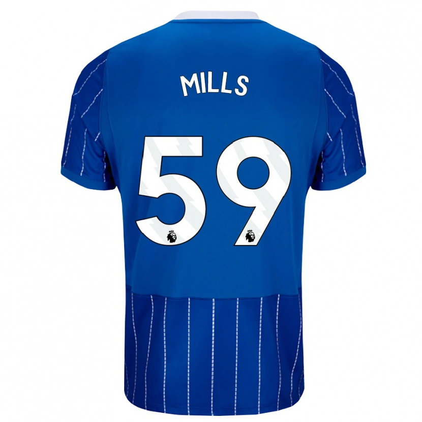 Danxen Heren Harry Mills #59 Mediumblauw Wit Thuisshirt Thuistenue 2026/27 T-Shirt België