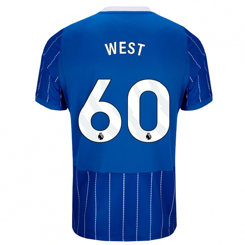 Danxen Heren Aidan West #60 Mediumblauw Wit Thuisshirt Thuistenue 2026/27 T-Shirt België