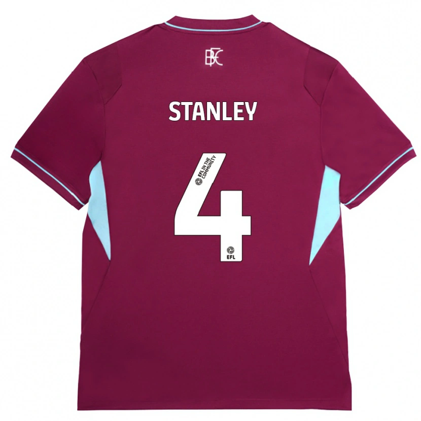 Danxen Heren Michael Stanley #4 Bordeaux Groen Thuisshirt Thuistenue 2026/27 T-Shirt België