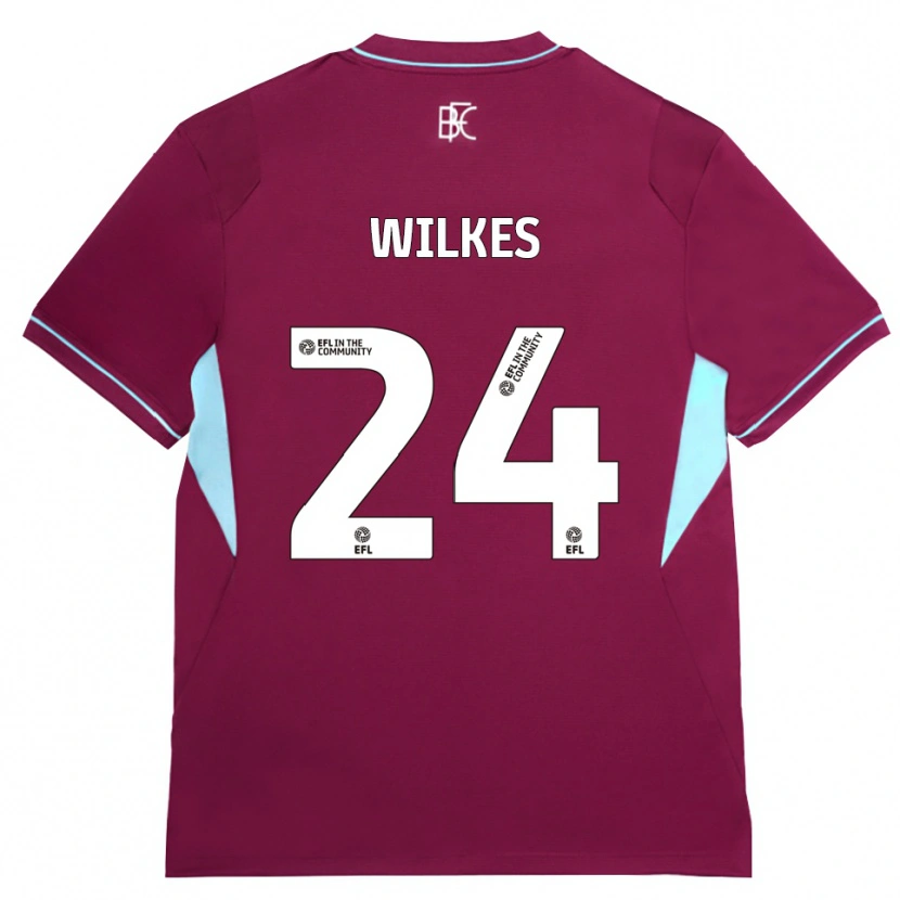 Danxen Heren Tilly Wilkes #24 Bordeaux Groen Thuisshirt Thuistenue 2026/27 T-Shirt België