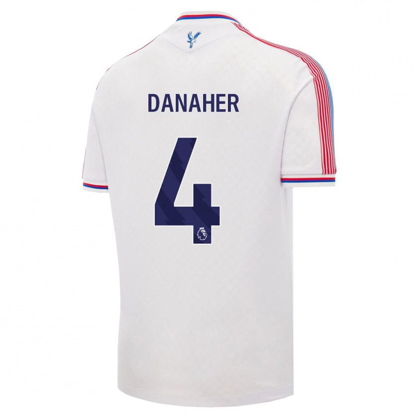 Danxen Heren Euan Danaher #4 Wit Rood Blauw Thuisshirt Thuistenue 2026/27 T-Shirt België