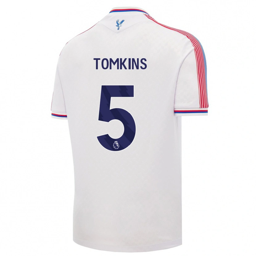 Danxen Heren James Tomkins #5 Wit Rood Blauw Thuisshirt Thuistenue 2026/27 T-Shirt België