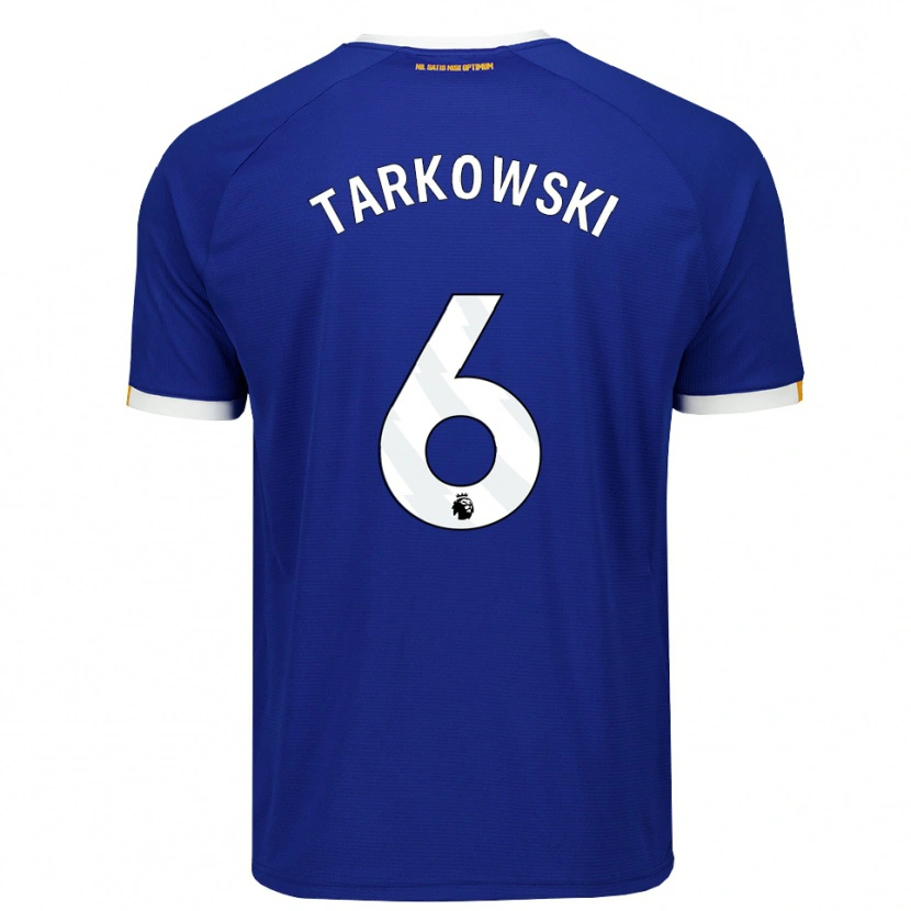 Danxen Heren James Tarkowski #6 Blauw Wit Geel Thuisshirt Thuistenue 2026/27 T-Shirt België