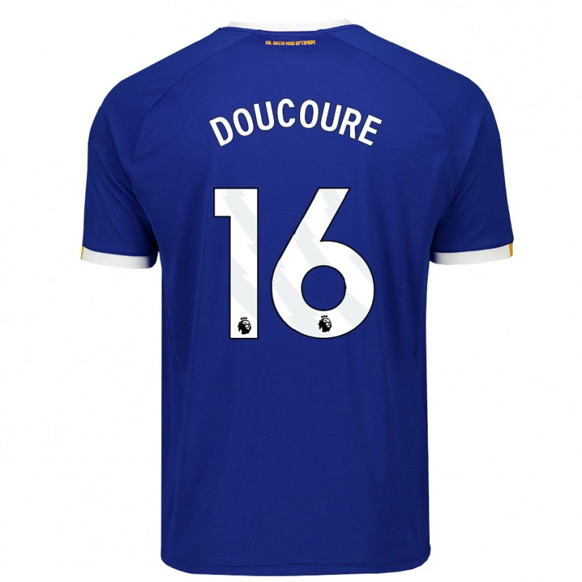 Danxen Heren Abdoulaye Doucoure #16 Blauw Wit Geel Thuisshirt Thuistenue 2026/27 T-Shirt België