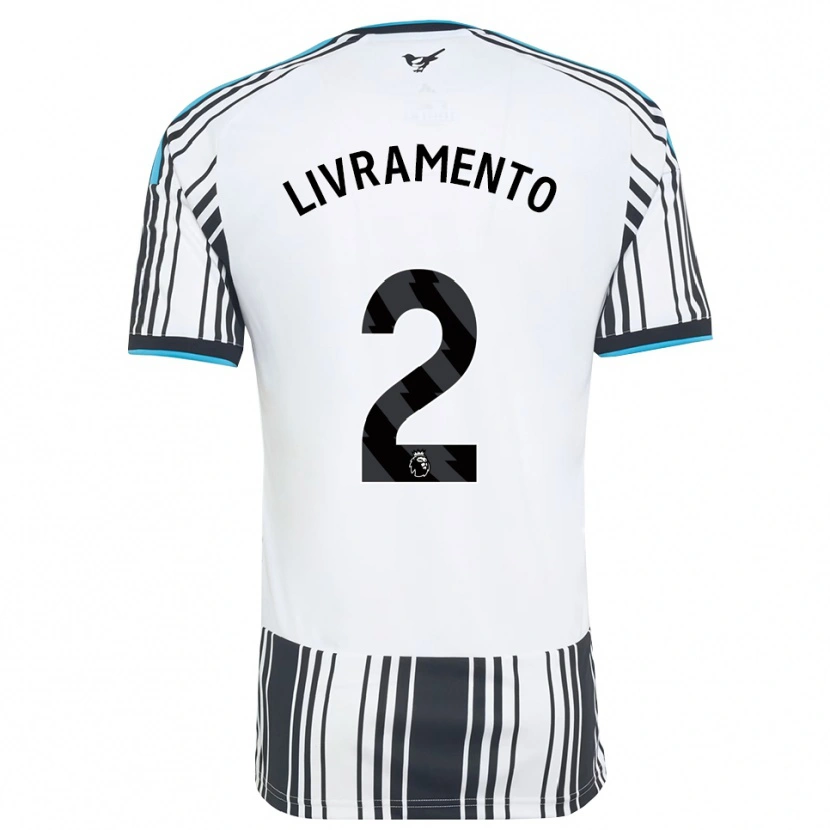 Danxen Heren Tino Livramento #2 Hemelsblauw Zwart Wit Thuisshirt Thuistenue 2026/27 T-Shirt België