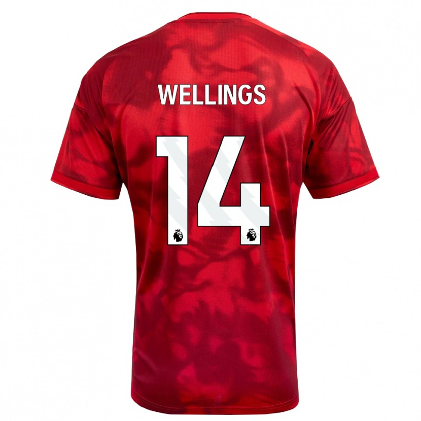 Danxen Heren Charlie Wellings #14 Krimson Wit Thuisshirt Thuistenue 2026/27 T-Shirt België